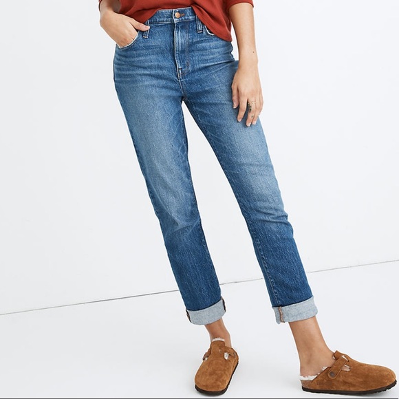 Madewell Denim - Madewell EUC Size 31 Petite High-Rise Slim Boyjean in Moorland Wash